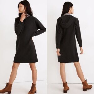 Madewell women’s Hoodie Sweater Dress charcoal heather grey size XS style NB867